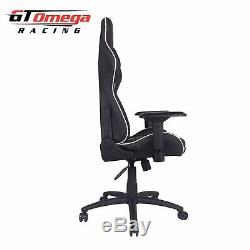 Gt Omega Pro Racing Gaming Office Chair Black Next White Leather Esport Seat Ak