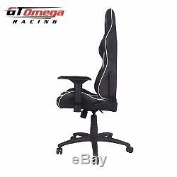 Gt Omega Pro Racing Gaming Office Chair Black Next White Leather Esport Seat Ak