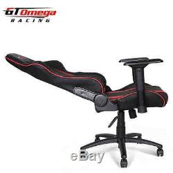 Gt Omega Pro Racing Gaming Office Chair Black Red Leather Esport Seat OC-F0013