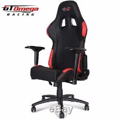 Gt Omega Pro Racing Gaming Office Chair Black & Red Leather Esport Seats