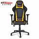 Gt Omega Pro Racing Gaming Office Chair Black Yellow Leather Esport Seat Oc-f001