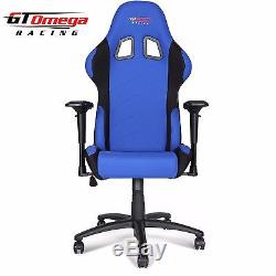 Gt Omega Pro Racing Gaming Office Chair Blue And Black Fabric Esport Seats Ak