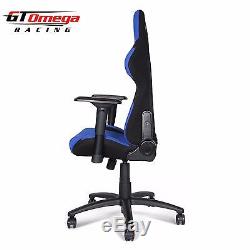 Gt Omega Pro Racing Gaming Office Chair Blue And Black Fabric Esport Seats Ak