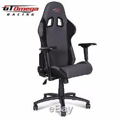Gt Omega Pro Racing Gaming Office Chair Grey And Black Fabric Esport Seat Ak