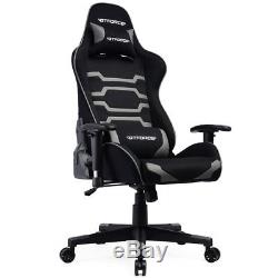 Gtforce Evo Ct Grey Reclining Sports Racing Gaming Office Desk Pc Fabric Chair