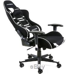 Gtforce Evo Ct White Reclining Sports Racing Gaming Office Desk Pc Fabric Chair