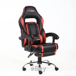 Gtforce Pace Reclining Leather Sports Racing Office Desk Chair Gaming Footstool