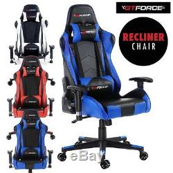 Gtforce Pro Fx Reclining Sports Racing Gaming Office Desk Pc Car Leather Chair