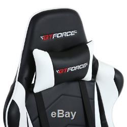 Gtforce Pro Fx White Reclining Sports Racing Gaming Office Desk Pc Leather Chair