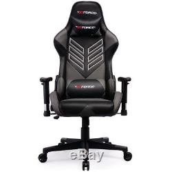 Gtforce Pro St Grey Reclining Sports Racing Gaming Office Desk Pc Leather Chair