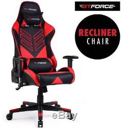 Gtforce Pro St Red Reclining Sports Racing Gaming Office Desk Pc Leather Chair
