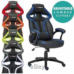 Gtforce Roadster 1 Sport Racing Car Office Gaming Chair Leather Lumber Support