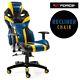 Gtforce Tronic X Blue Reclining Sports Racing Gaming Office Desk Leather Chair