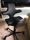 Hag Capisco 8106 Ergonomic Sit / Stand Chair Saddle Seat Black Faux Leather