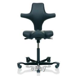 HAG Capisco 8106 Ergonomic Sit / Stand chair Saddle Seat Black Leather