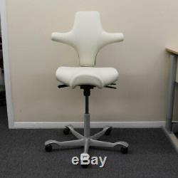 HAG Capisco 8106 Office Chair Stool, White Leather Showroom Model