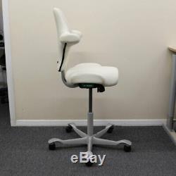 HAG Capisco 8106 Office Chair Stool, White Leather Showroom Model
