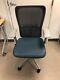 Haworth Zody Task Office Chair Fully Loaded Blue Leather Seat
