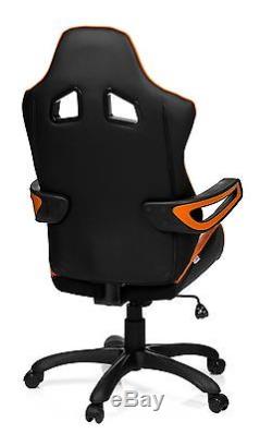 HJH Office Racer Pro 621838 Faux Leather Office Chair Black/Orange