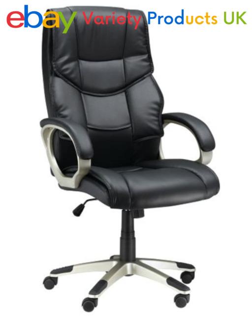 Homcom Computer Office Desk Chair Luxury Pu Leather Swivel Ergonomic Executive