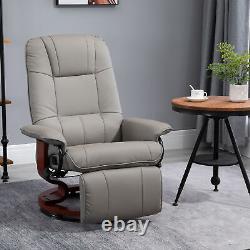 HOMCOM Ergonomic Office Recliner Sofa Chair PU Leather Armchair, Refurbished