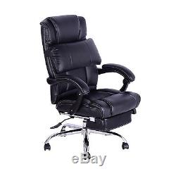 HOMCOM Executive Office Chair Reclining Faux Leather PU Swivel Computer Black