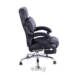 HOMCOM Executive Office Chair Reclining Faux Leather PU Swivel Computer Black