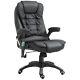 Homcom Heated Vibrating Massage Office Chair With Reclining Function, Black