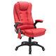 Homcom Heated Vibrating Massage Office Chair With Reclining Function, Red
