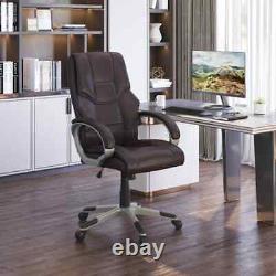 HOMCOM Home Office Chair High Back Computer Desk Chair with Faux Leather