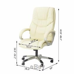 HOMCOM Luxury Home Office Desk Chair PU Leather Armrest Adjusable Function NEW