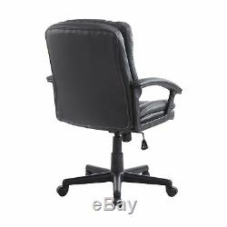 HOMCOM Office Chair Computer Racing Swivel Adjustable PU Leather Black
