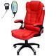 Homcom Pu Office Computer Swivel Chair High Back Red Home Massage Seater
