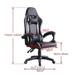 HOMCON Racing High Back Leather Office GAMING Chair PINK BRAND NEW BLACK