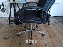 Habitat Leather Faced Office Chair barely used black