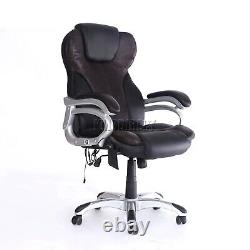 Heated Massage Office Chair Gaming & Computer Recliner Swivel MC8074 Black