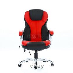 Heated Massage Office Chair Gaming & Computer Recliner Swivel MC8074 Red