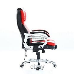 Heated Massage Office Chair Gaming & Computer Recliner Swivel MC8074 Red