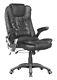 Heated Massage Office Chair Leather Gaming Recliner Computer Mc8025 Black