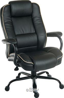 Heavy Duty Goliath Duo Leather Executive Swivel Office Chair for Large User BLK