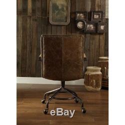 Hedia Vintage Whiskey Top Grain Leather Office Chair