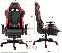 Height Adjustable Gaming Ergonomic Gamer Chair Computer Swivel Office Recliner