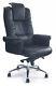 Hercules Black Leather Faced Gull-wing Executive Office Chair By Eliza Tinsley