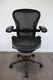 Herman Miller Aeron Chairs / Fully Loaded / Size B / Real Leather Armrests