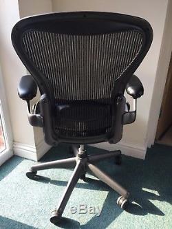 Herman Miller Aeron Exec Chair Black Size B Best Price Online Fixed Leather Arms