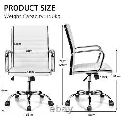 High Back Executive Chair Ergonomic Home Office Chair Rolling PU Leather Chair