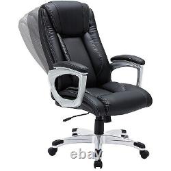 High Back Executive Office Chair Adjustable PU Leather Computer Desk Chair