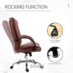 High Back Executive Office Chair, PU Leather Swivel Chair with Padded Armrests