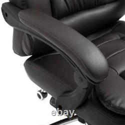 High Back Executive Office Chair Reclining Computer Chair with Swivel Wheel Brown