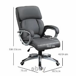 High Back Home Office Chair Swivel Executive PU Leather Desk Ergonomic Computer